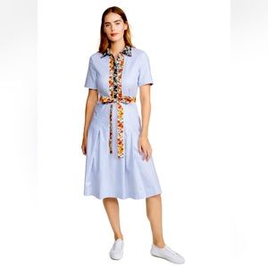 Tory Burch Blossom Ditsy Cotton Patchwork Shirt Dress